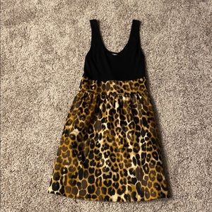 Express | Black & Cheetah Tank Dress